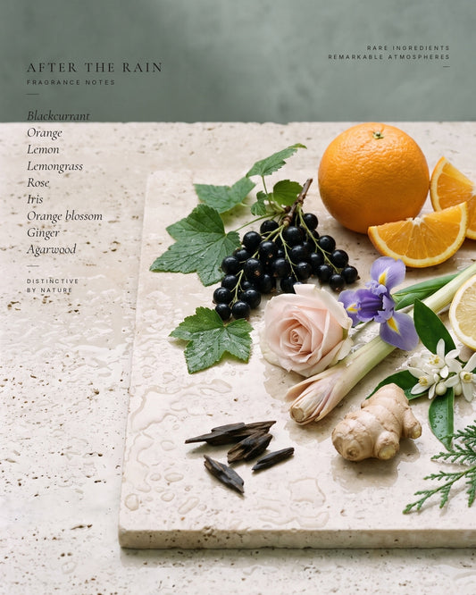 After the Rain fragrance notes — ingredients still life