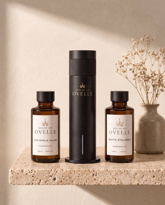 Home Ritual Set — Ovelle Air diffuser with two 120 ml House of Ovelle fragrance oils