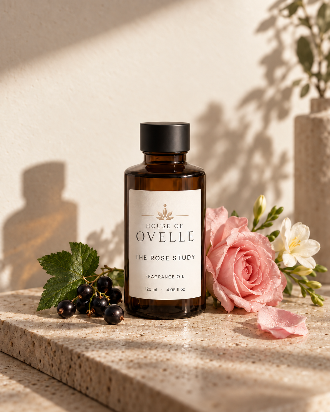 House of Ovelle The Rose Study fragrance oil with scent-inspired ingredients